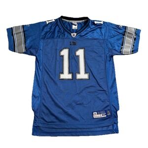 Vintage Reebok Roy Williams Detroit Lions Jersey YOUTH Boys XL‎ 18-20 Blue NFL